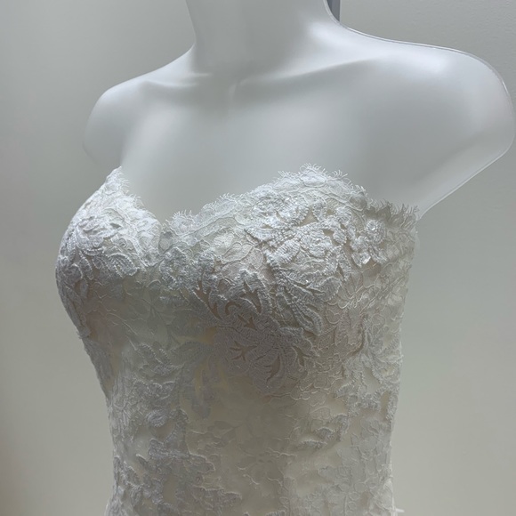 NWT Strapless Wedding Dress w/ Corset Back - Picture 2 of 8